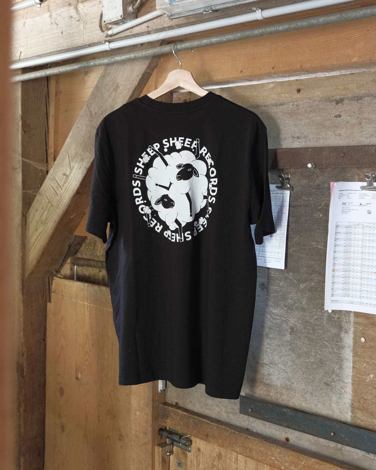 T-Shirt "SheepSheep Records" Black | Back Print Only